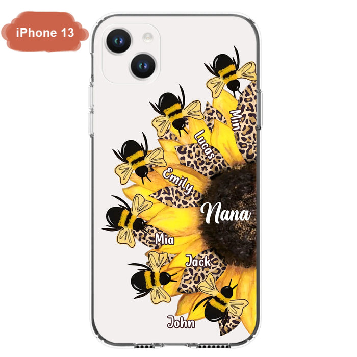 Custom Sunflower Grandma Phone Case - Mother's Day Gift Idea for Mom/Grandma