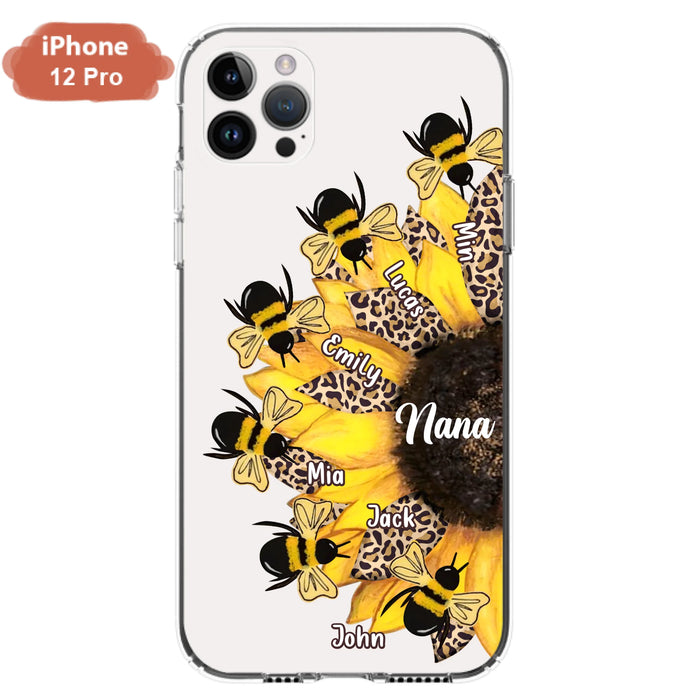 Custom Sunflower Grandma Phone Case - Mother's Day Gift Idea for Mom/Grandma