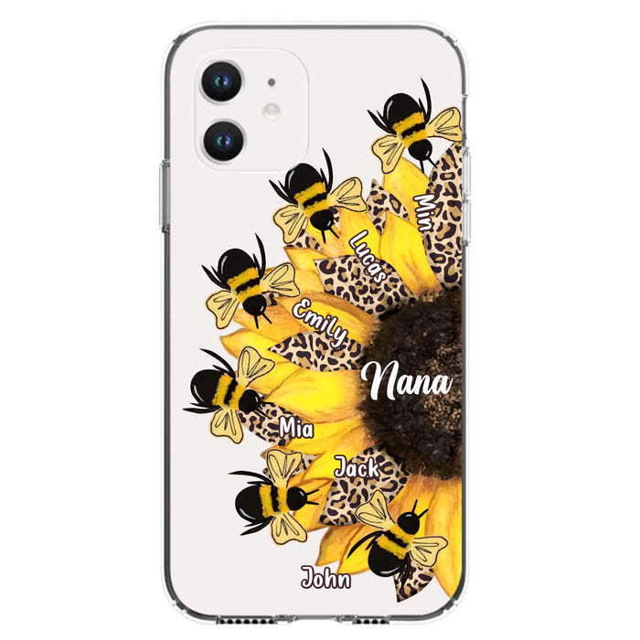 Custom Sunflower Grandma Phone Case - Mother's Day Gift Idea for Mom/Grandma