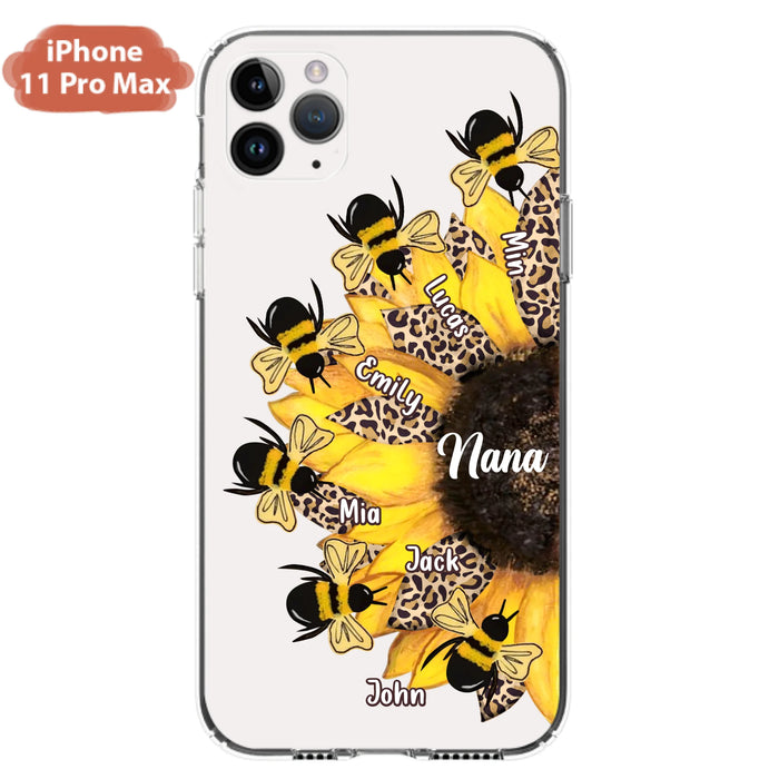 Custom Sunflower Grandma Phone Case - Mother's Day Gift Idea for Mom/Grandma