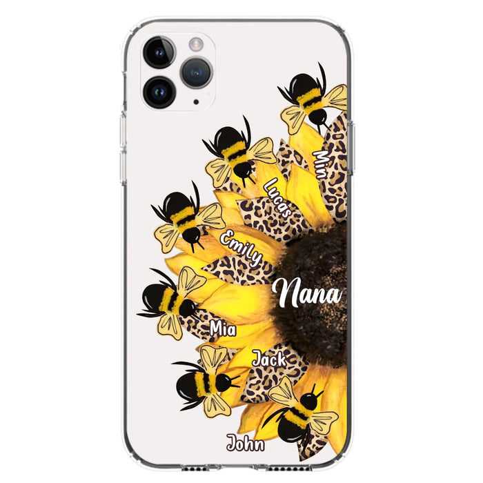 Custom Sunflower Grandma Phone Case - Mother's Day Gift Idea for Mom/Grandma