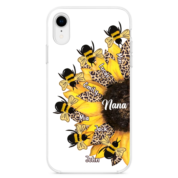 Custom Sunflower Grandma Phone Case - Mother's Day Gift Idea for Mom/Grandma