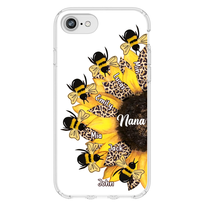 Custom Sunflower Grandma Phone Case - Mother's Day Gift Idea for Mom/Grandma