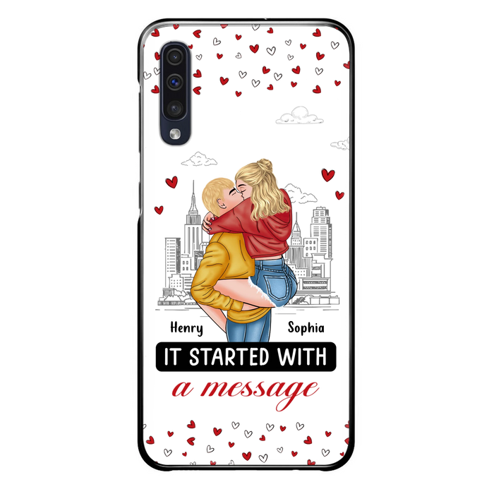 Custom Personalized Couple Phone Case For iPhone/ Samsung - Gift Idea For Couple - It Started With A Message