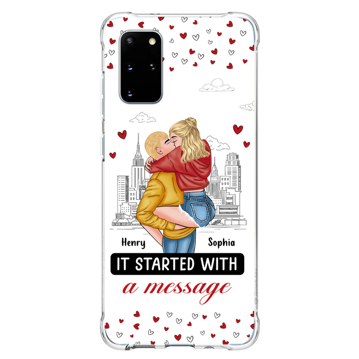 Custom Personalized Couple Phone Case For iPhone/ Samsung - Gift Idea For Couple - It Started With A Message