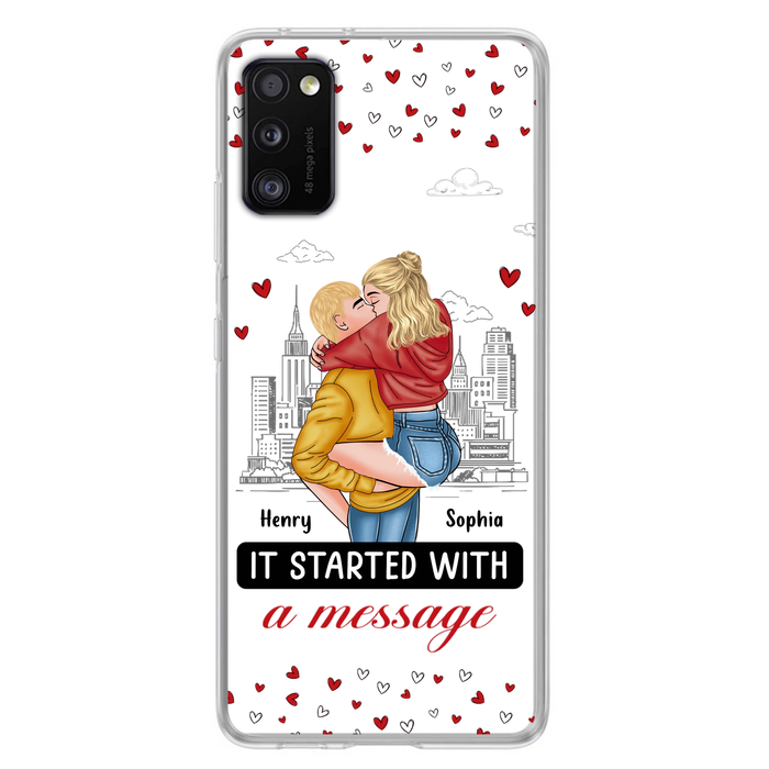 Custom Personalized Couple Phone Case For iPhone/ Samsung - Gift Idea For Couple - It Started With A Message