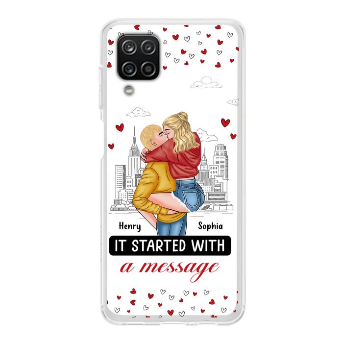 Custom Personalized Couple Phone Case For iPhone/ Samsung - Gift Idea For Couple - It Started With A Message