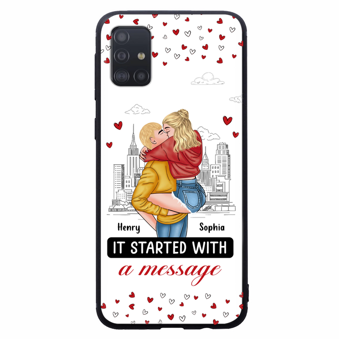 Custom Personalized Couple Phone Case For iPhone/ Samsung - Gift Idea For Couple - It Started With A Message