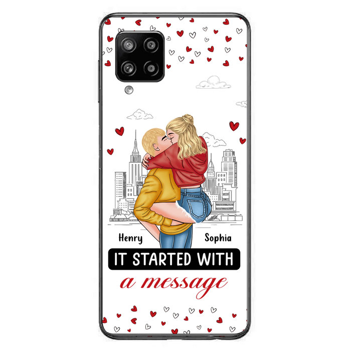 Custom Personalized Couple Phone Case For iPhone/ Samsung - Gift Idea For Couple - It Started With A Message