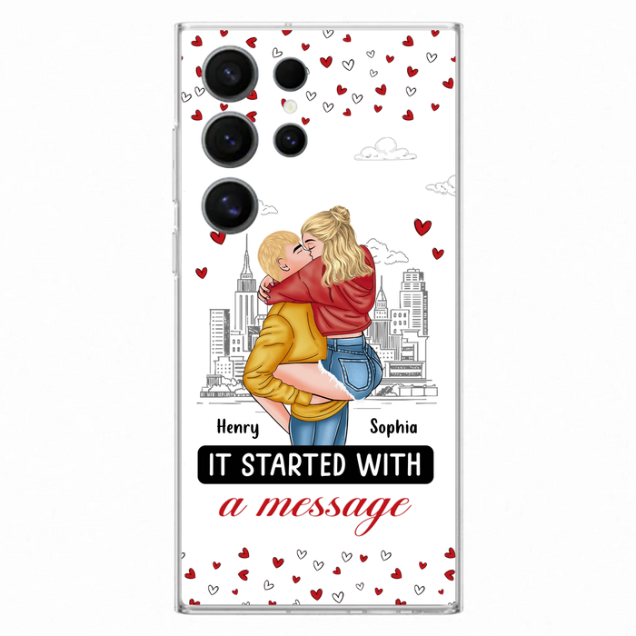 Custom Personalized Couple Phone Case For iPhone/ Samsung - Gift Idea For Couple - It Started With A Message