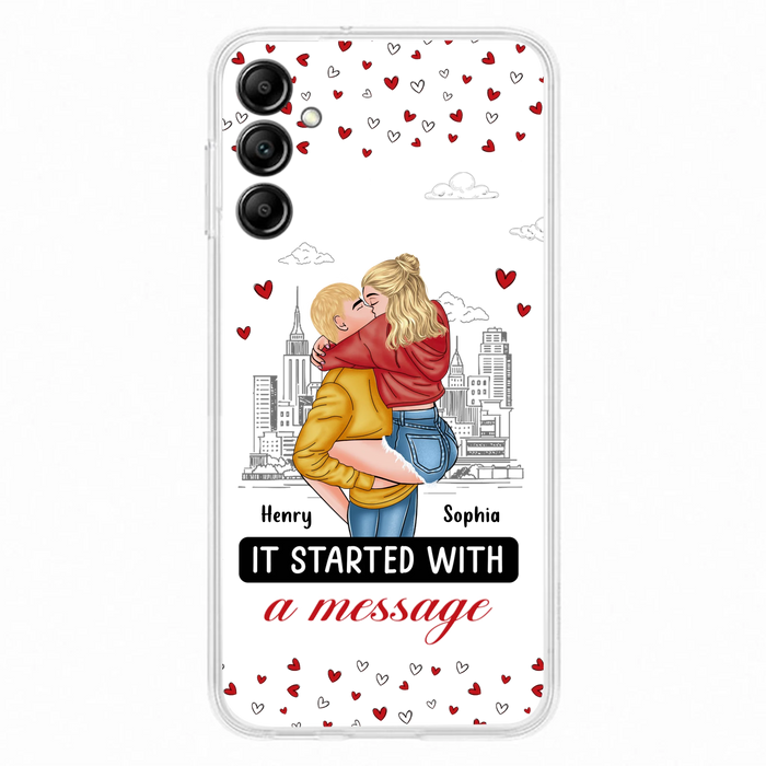 Custom Personalized Couple Phone Case For iPhone/ Samsung - Gift Idea For Couple - It Started With A Message