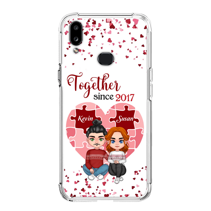 Custom Personalized Couple Phone Case - Gift Idea For Couple/Valentines Day - Together Since 2017 - Case For iPhone/Samsung