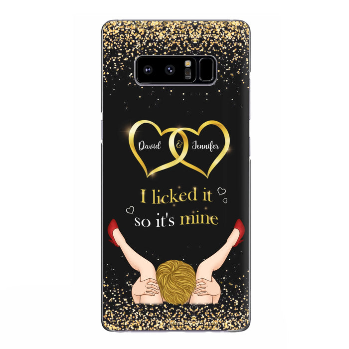 Custom Personalized Couple Phone Case - Gift Idea For Couple/Valentines Day - I Licked It So It's Mine - Case For iPhone/Samsung