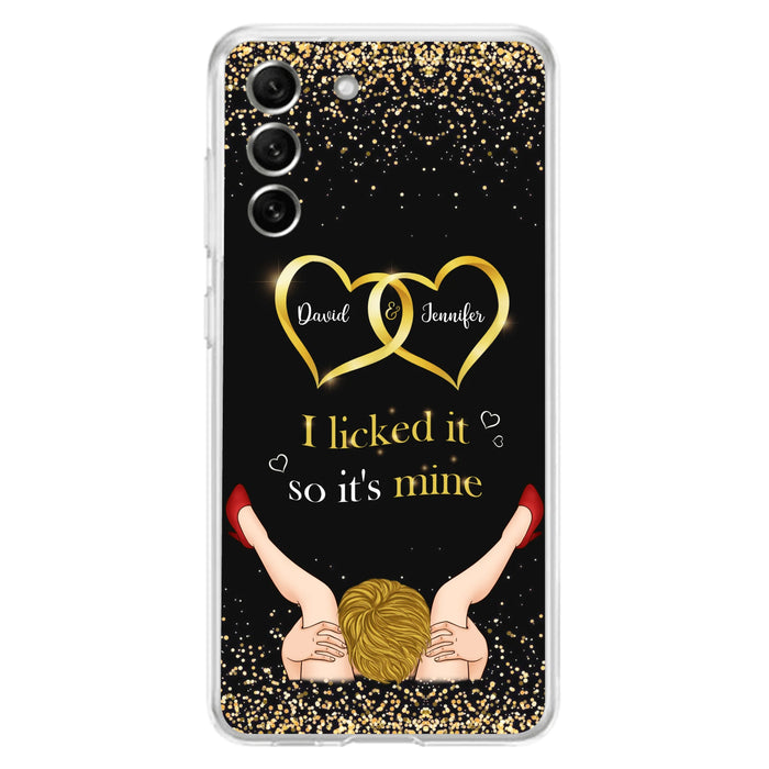 Custom Personalized Couple Phone Case - Gift Idea For Couple/Valentines Day - I Licked It So It's Mine - Case For iPhone/Samsung