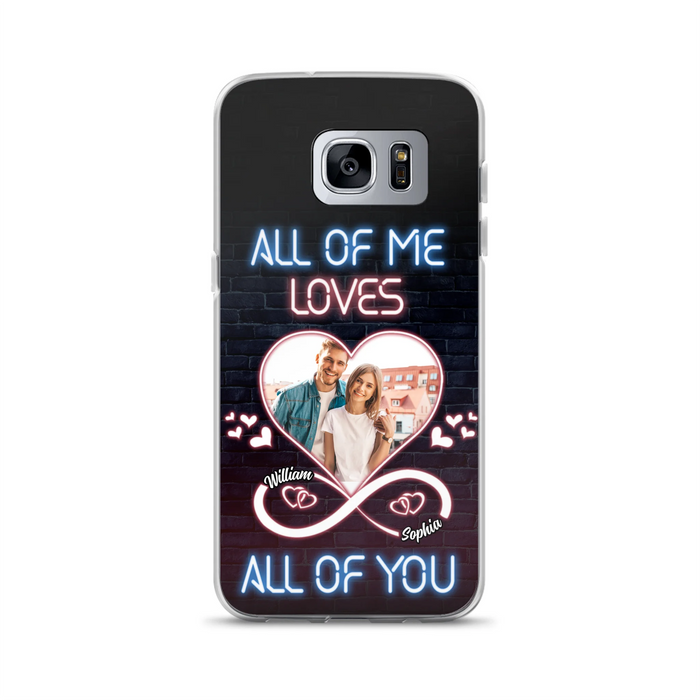 Custom Personalized Couple Photo Phone Case - Christmas Gift Idea For Couple/ Him/ Her - All Of Me Loves All Of You - Case For iPhone/Samsung