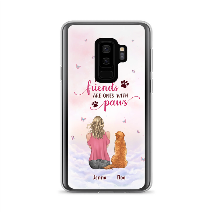 Custom Personalized Dog Mom Phone Case - Upto 5 Dogs - Mother's Day Gift Idea For Dog Lovers - Best Friends Are Ones With Paws - Case for iPhone/Samsung