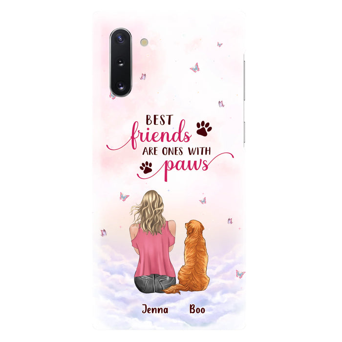 Custom Personalized Dog Mom Phone Case - Upto 5 Dogs - Mother's Day Gift Idea For Dog Lovers - Best Friends Are Ones With Paws - Case for iPhone/Samsung