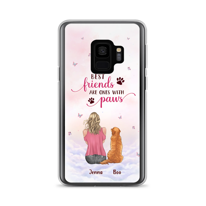 Custom Personalized Dog Mom Phone Case - Upto 5 Dogs - Mother's Day Gift Idea For Dog Lovers - Best Friends Are Ones With Paws - Case for iPhone/Samsung