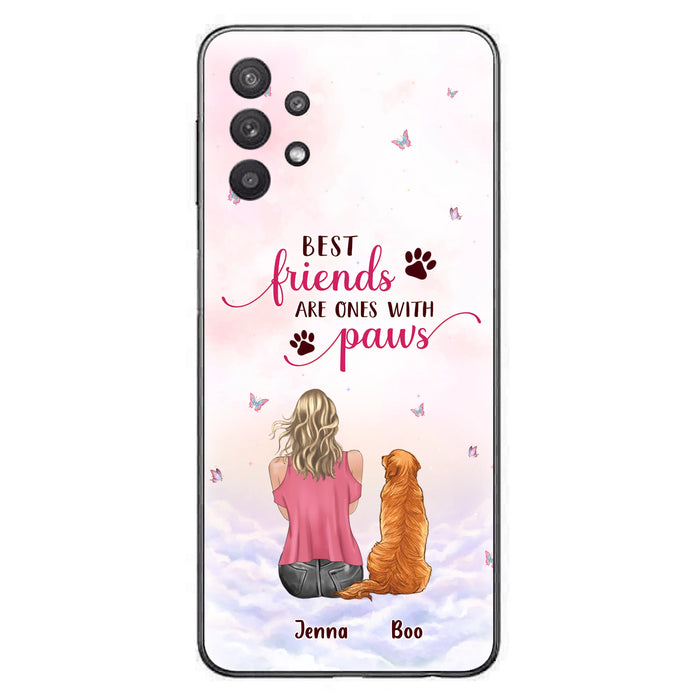 Custom Personalized Dog Mom Phone Case - Upto 5 Dogs - Mother's Day Gift Idea For Dog Lovers - Best Friends Are Ones With Paws - Case for iPhone/Samsung