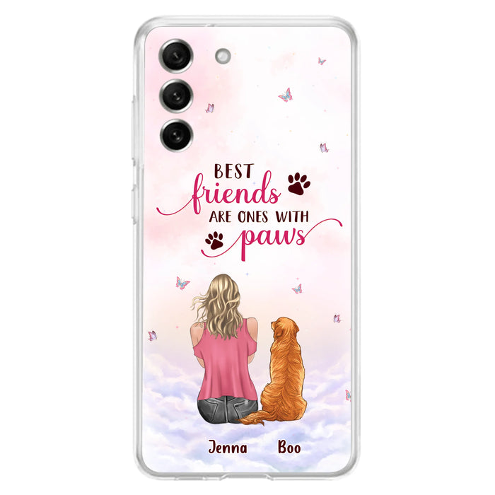 Custom Personalized Dog Mom Phone Case - Upto 5 Dogs - Mother's Day Gift Idea For Dog Lovers - Best Friends Are Ones With Paws - Case for iPhone/Samsung