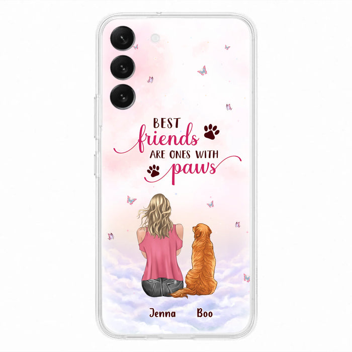 Custom Personalized Dog Mom Phone Case - Upto 5 Dogs - Mother's Day Gift Idea For Dog Lovers - Best Friends Are Ones With Paws - Case for iPhone/Samsung