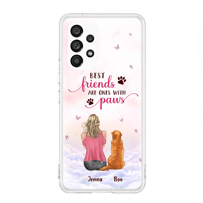 Custom Personalized Dog Mom Phone Case - Upto 5 Dogs - Mother's Day Gift Idea For Dog Lovers - Best Friends Are Ones With Paws - Case for iPhone/Samsung