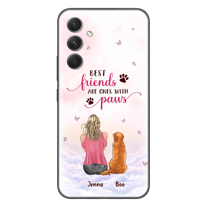 Custom Personalized Dog Mom Phone Case - Upto 5 Dogs - Mother's Day Gift Idea For Dog Lovers - Best Friends Are Ones With Paws - Case for iPhone/Samsung
