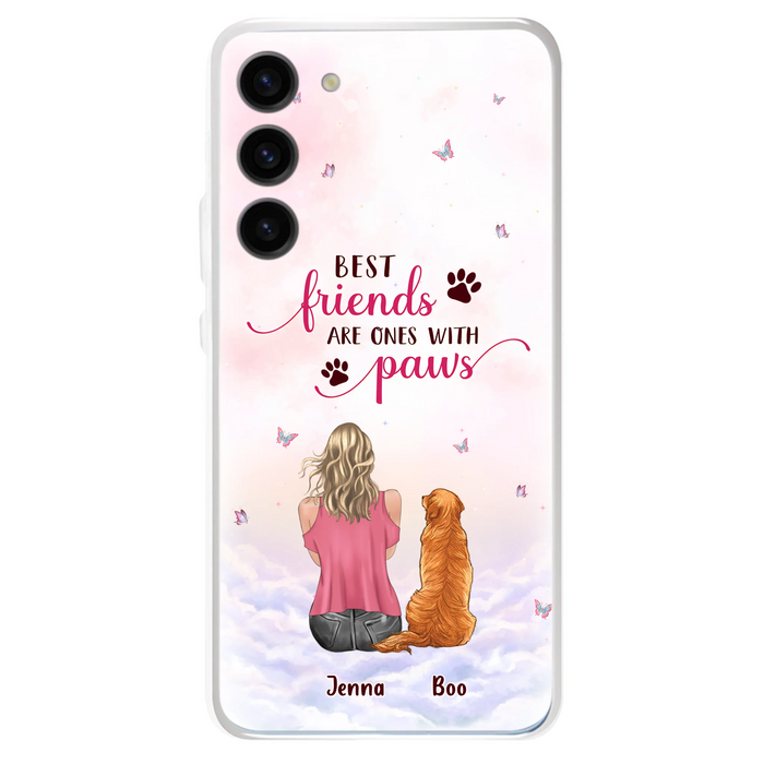 Custom Personalized Dog Mom Phone Case - Upto 5 Dogs - Mother's Day Gift Idea For Dog Lovers - Best Friends Are Ones With Paws - Case for iPhone/Samsung
