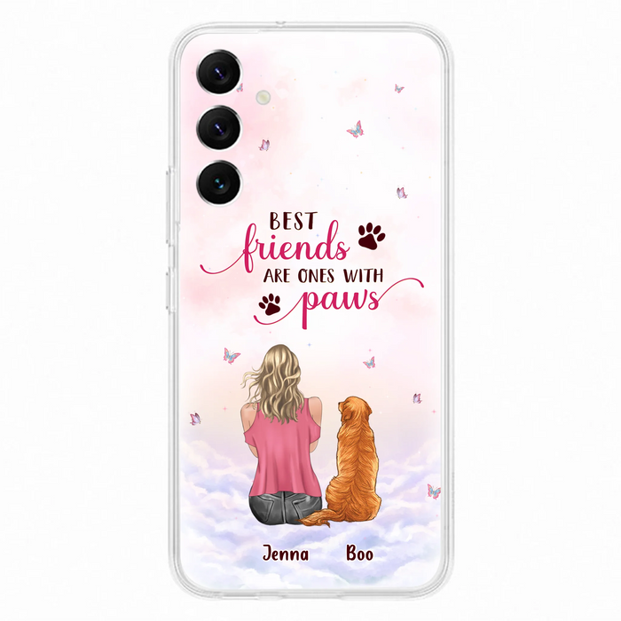 Custom Personalized Dog Mom Phone Case - Upto 5 Dogs - Mother's Day Gift Idea For Dog Lovers - Best Friends Are Ones With Paws - Case for iPhone/Samsung