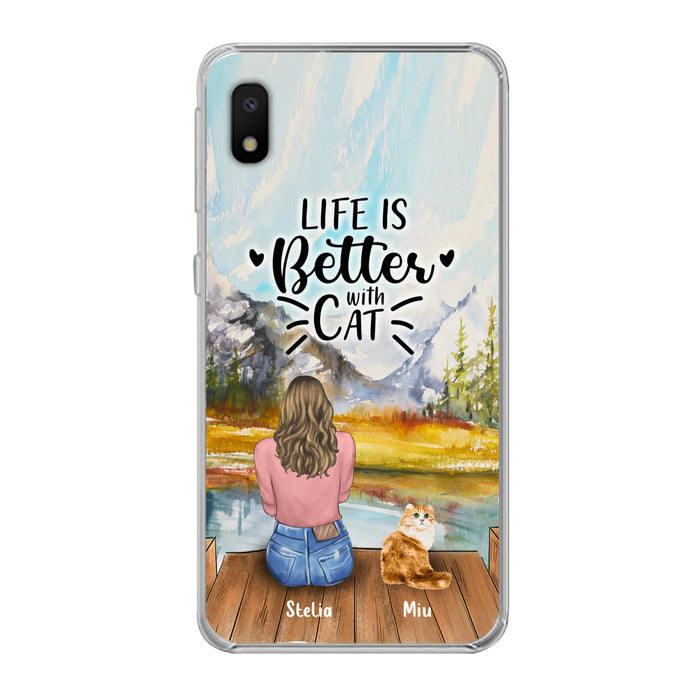 Custom Personalized Cat Mom Phone Case - Gifts For Cat Lovers With Upto 4 Cats - You Had Me At Meow - Case For iPhone, Samsung And Xiaomi