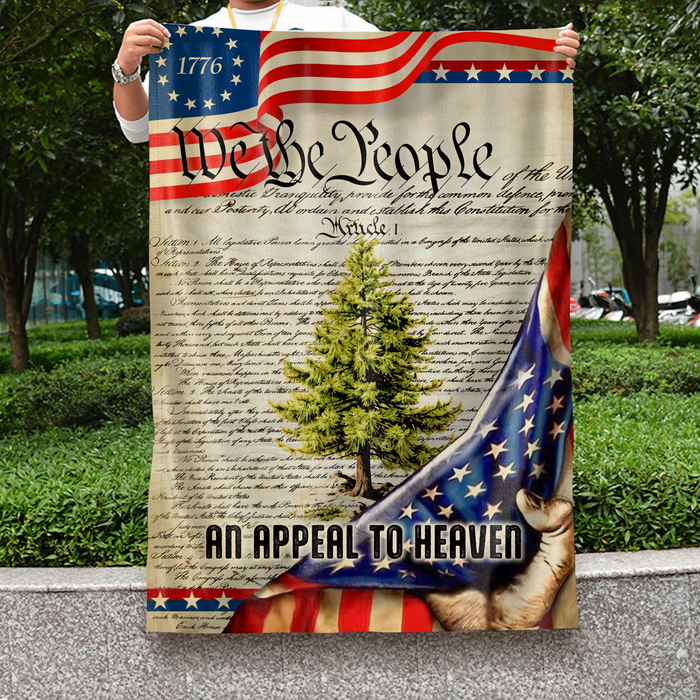 Patriot Flag Sign - Gifts For Veterans/ Patriots/ Memorial Day/ Independence Day - An Appeal To Heaven