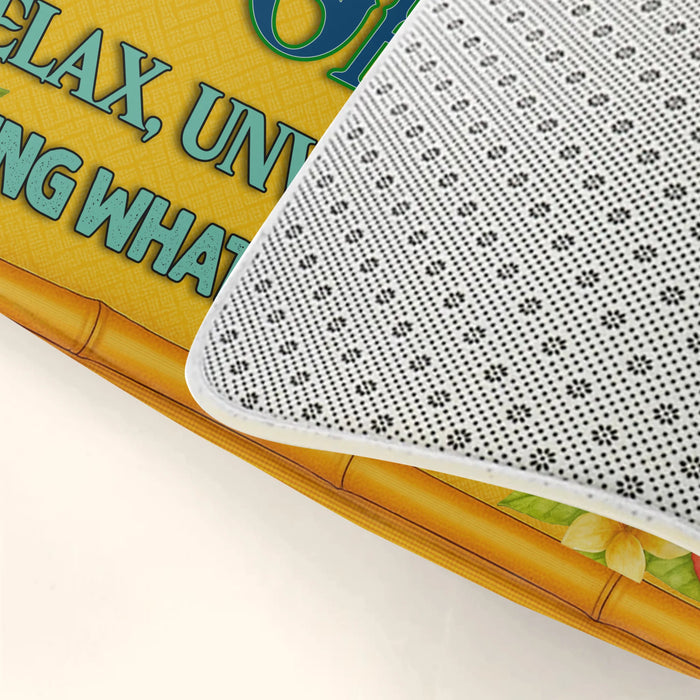 Personalized Backyard Oasis Doormat -  Tropical Welcome Mat - Relax Unwind Enjoy