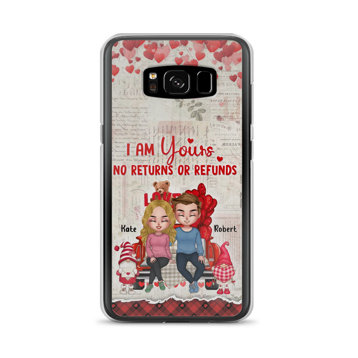 Custom Personalized Couple Truck Phone Case - Gift For Couple - Mother's Day Gift For Wife From Husband - I Am Yours No Returns Or Refunds - Case For iPhone And Samsung