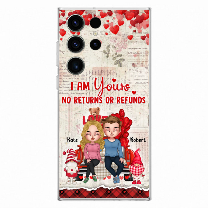 Custom Personalized Couple Truck Phone Case - Gift For Couple - Mother's Day Gift For Wife From Husband - I Am Yours No Returns Or Refunds - Case For iPhone And Samsung