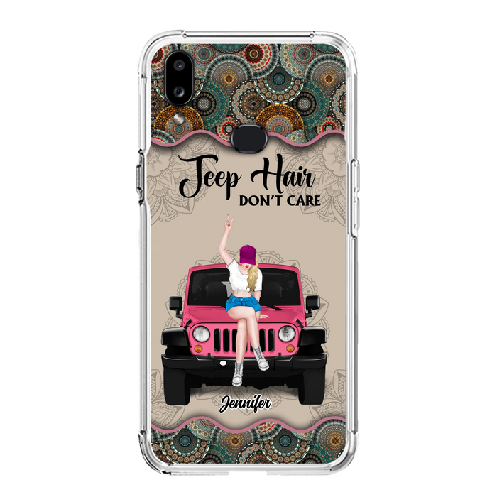 Custom Personalized Off-road Girl Phone Case - Upto 4 Dogs - Gift Idea For Dog/Off-road Lovers - Case for iPhone/Samsung