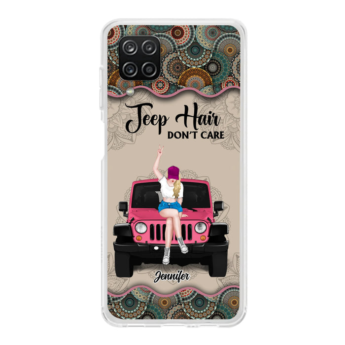 Custom Personalized Off-road Girl Phone Case - Upto 4 Dogs - Gift Idea For Dog/Off-road Lovers - Case for iPhone/Samsung
