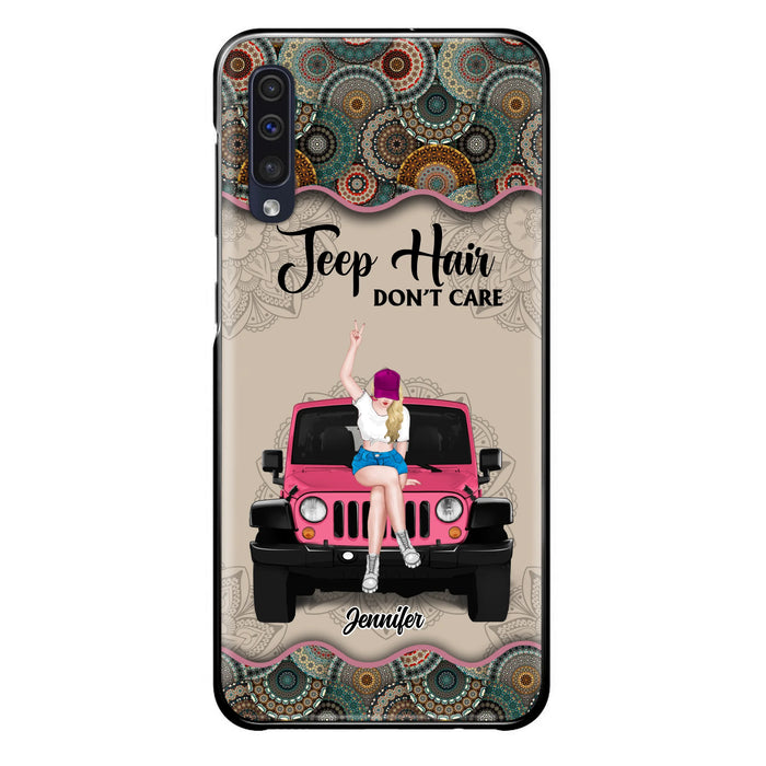 Custom Personalized Off-road Girl Phone Case - Upto 4 Dogs - Gift Idea For Dog/Off-road Lovers - Case for iPhone/Samsung