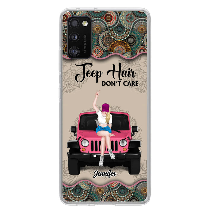 Custom Personalized Off-road Girl Phone Case - Upto 4 Dogs - Gift Idea For Dog/Off-road Lovers - Case for iPhone/Samsung