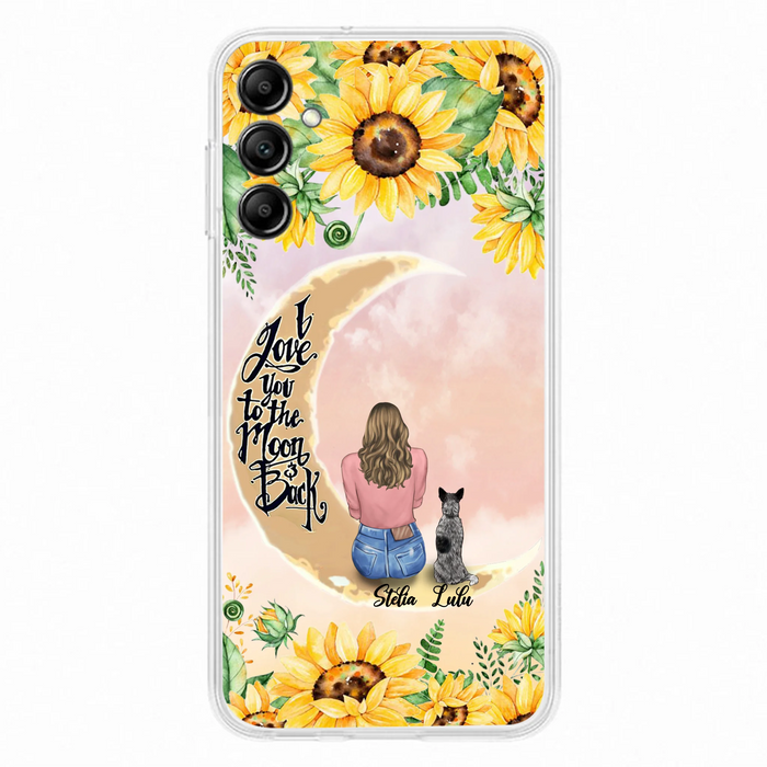 Custom Phone Case For Dog Lovers - Best Gift With Personalized Dogs - I Love You To The Moon and Back