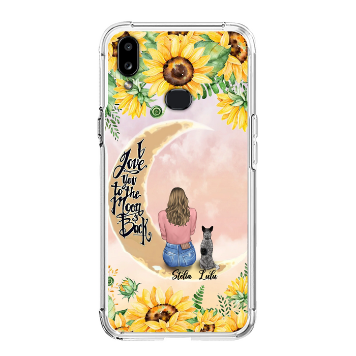 Custom Phone Case For Dog Lovers - Best Gift With Personalized Dogs - I Love You To The Moon and Back