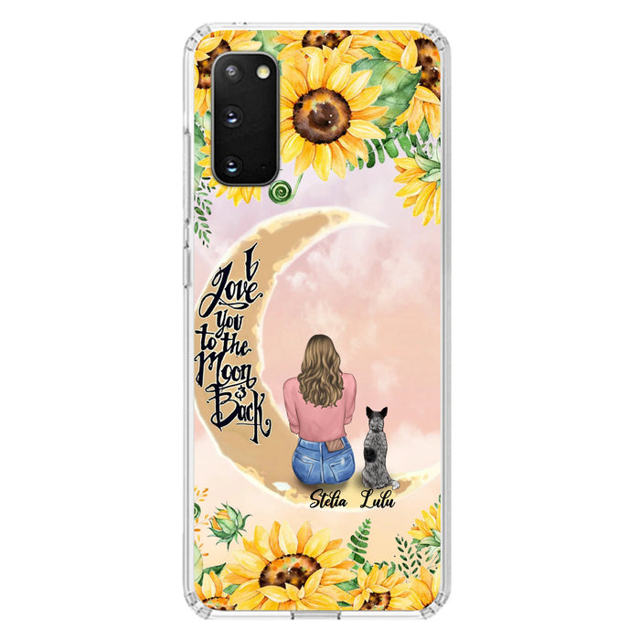 Custom Phone Case For Dog Lovers - Best Gift With Personalized Dogs - I Love You To The Moon and Back