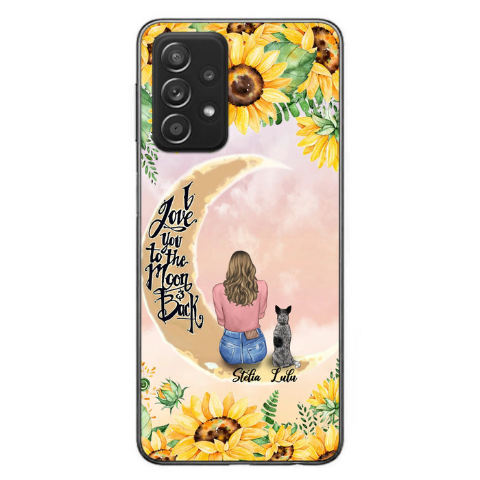 Custom Phone Case For Dog Lovers - Best Gift With Personalized Dogs - I Love You To The Moon and Back