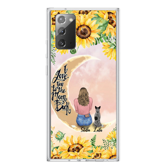 Custom Phone Case For Dog Lovers - Best Gift With Personalized Dogs - I Love You To The Moon and Back