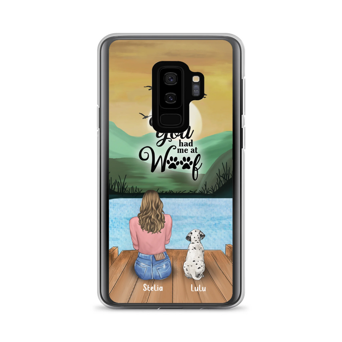 Custom Personalized Dog Mom Phone Case - Gifts For Dog Lover With Upto 4 Dogs - You Had Me At Woof