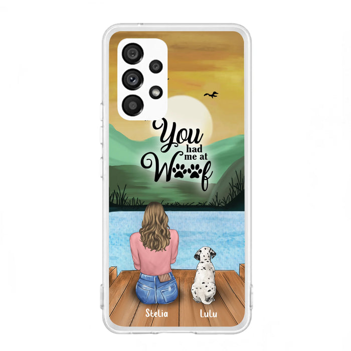 Custom Personalized Dog Mom Phone Case - Gifts For Dog Lover With Upto 4 Dogs - You Had Me At Woof