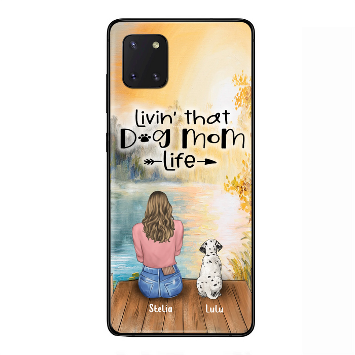 Personalized Dog Mom Phone Case - Up to 4 Dogs - Gift for Dog Lovers - Livin' with dog mom life