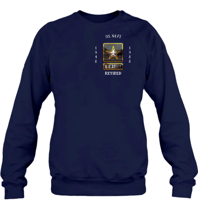 Personalized Retired Veteran Shirt/Hoodie - Father's Day Gift Idea for Veteran