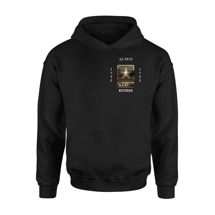 Personalized Retired Veteran Shirt/Hoodie - Father's Day Gift Idea for Veteran