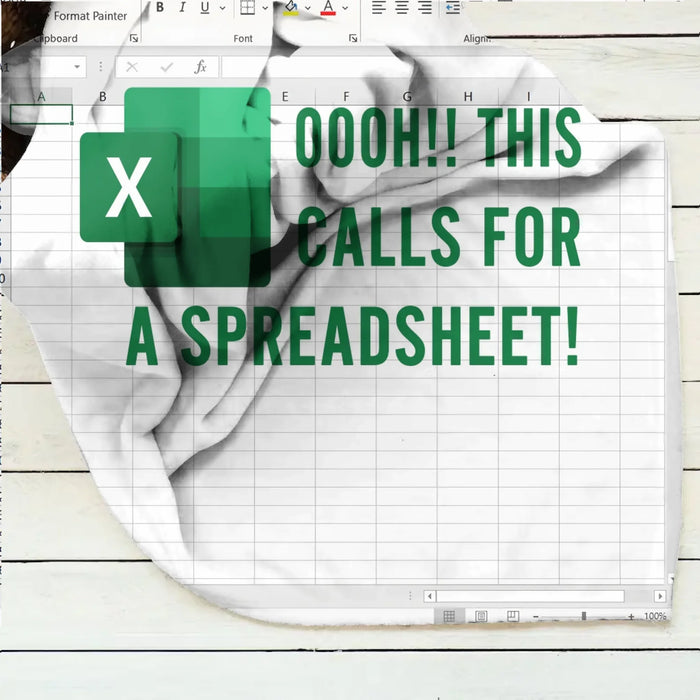 Funny Office Fleece Throw Blanket/ Quilt Blanket - Gift Idea for Co-workers - Oooh!! This Calls for a Spreadsheet