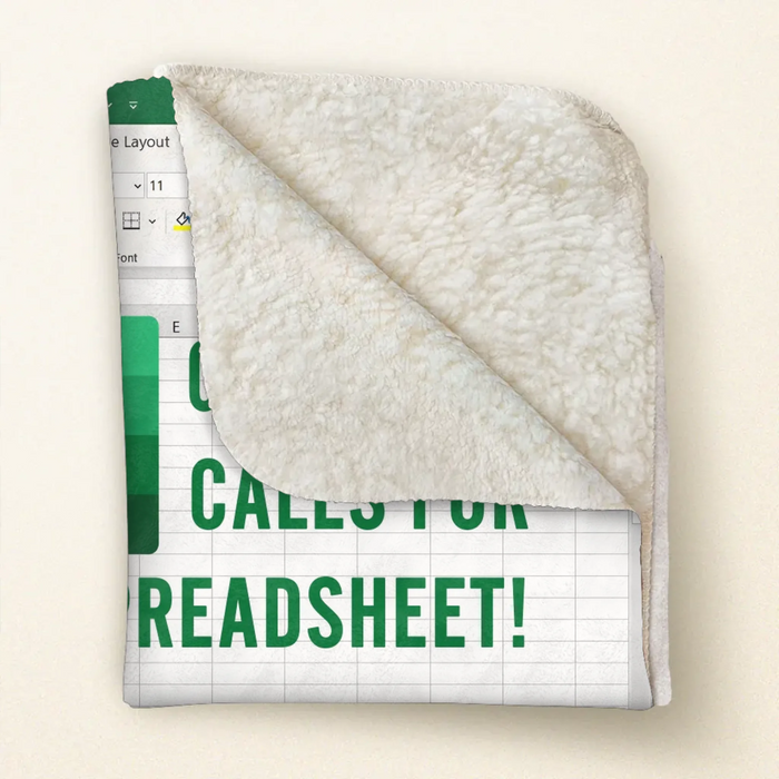 Funny Office Fleece Throw Blanket/ Quilt Blanket - Gift Idea for Co-workers - Oooh!! This Calls for a Spreadsheet
